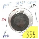 1807 half cent
