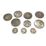 Lot of assorted reproduction coins and nickels,