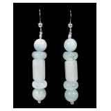 Sterling silver shepherd hook earrings with