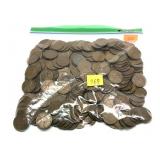 Lot of wheat cents, 250 pcs.
