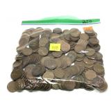 Lot of wheat cents, 250 pcs.