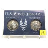 x2- Morgan and Peace dollars, -x2 dollars,