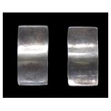 Sterling silver wave post earrings