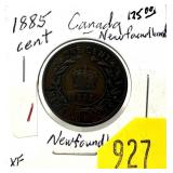 1885 Newfoundland penny