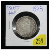 1828 U.S. Bust half dollar