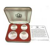 1976 Canadian Olympics silver 4-coin set