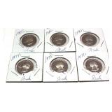 x6- Proof quarters 1974-S - 1992-S, -x6 quarters,