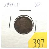 1913-S Lincoln cent