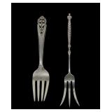 Lot of 2 sterling forks, 1.00 T. oz. t.w., 2 pcs.