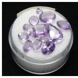 Lot, assorted cuts amethysts, 12 pcs.,