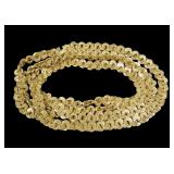 18K Yellow gold 48" triple link chain necklace,