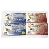 x2- 2001 Mint sets, -x2 sets, Sold by the