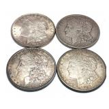 x4- Morgan dollars, mixed dates, -x4 dollars,