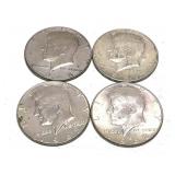 x4- Half dollars, 40% silver, -x4 half dollars,