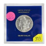 1881-O Morgan dollar, U.S. Government slab BU