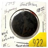 1775 British half penny