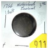 1766 Netherlands 1 duit