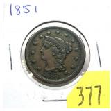 1851 U.S large cent