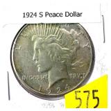 1924-S Peace dollar