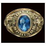 10K Yellow gold 1972 Boiling Springs class ring,