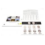 2018 America the Beautiful quarter set, Unc.