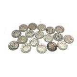 x18- Dimes, 90% silver, -x18 dimes, Sold by the