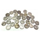 x30- Dimes, 90% silver, -x30 dimes, Sold by the