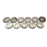x11- Dimes, 90% silver, -x11 dimes, Sold by the