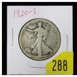 1920-S Walking Liberty half dollar