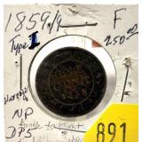 1859/9 Canadian penny