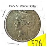 1927-S Peace dollar