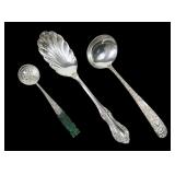 Lot of 3 sterling serving spoons, 2.385 T. oz. t.w