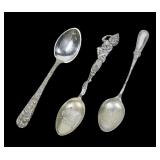 Lot of 3 sterling souvenir spoons,