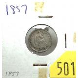 1857 half dime