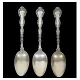 Set of 3 sterling teaspoons, 1.935 T. oz. t.w.,