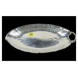 Sterling leaf dish, 12.5"L. x 5.5"W., 9.715 T. oz.