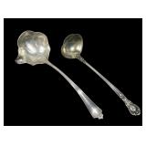 Lot of 2 sterling ladles, 1.035 T. oz. t.w.,
