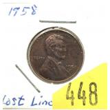 1958-D Lincoln cent