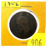 1856 French copper coin