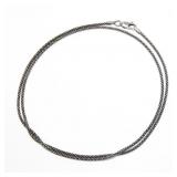 Sterling silver 20" antiqued finish beaded box