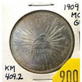 1909 Mexican peso