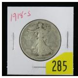 1918-S Walking Liberty half dollar