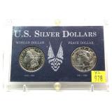 x2- Morgan and Peace dollars, -x2 dollars,