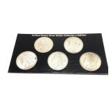 x5- 1921 Morgan dollars, -x5 dollars,