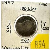 1997 Italian 100 lire