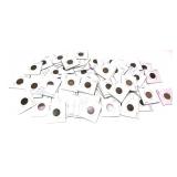 x100- Indian Head cents, mixed dates,