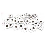 x100- Indian Head cents, mixed dates,