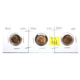 x3- 1945 Lincoln cents, -x3 cents, Sold by the