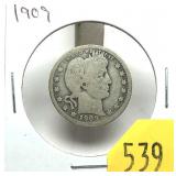 1909 Barber quarter