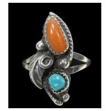 Sterling silver Southwestern design turquoise and